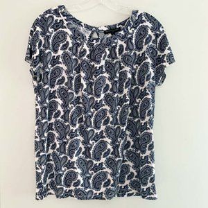 Banana Republic Factory Paisley Short Sleeve Top
